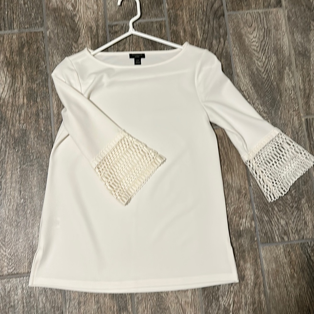 Ann Taylor off white XXSP 3/4 sleeve blouse